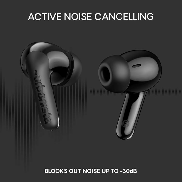 Urbanista Palermo Cuffie In‑Ear True Wireless con ANC - Autonomia 32h, Multipoint Bluetooth, IPX4, Custodia Tascabile