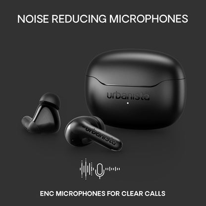 Urbanista Palermo Cuffie In‑Ear True Wireless con ANC - Autonomia 32h, Multipoint Bluetooth, IPX4, Custodia Tascabile