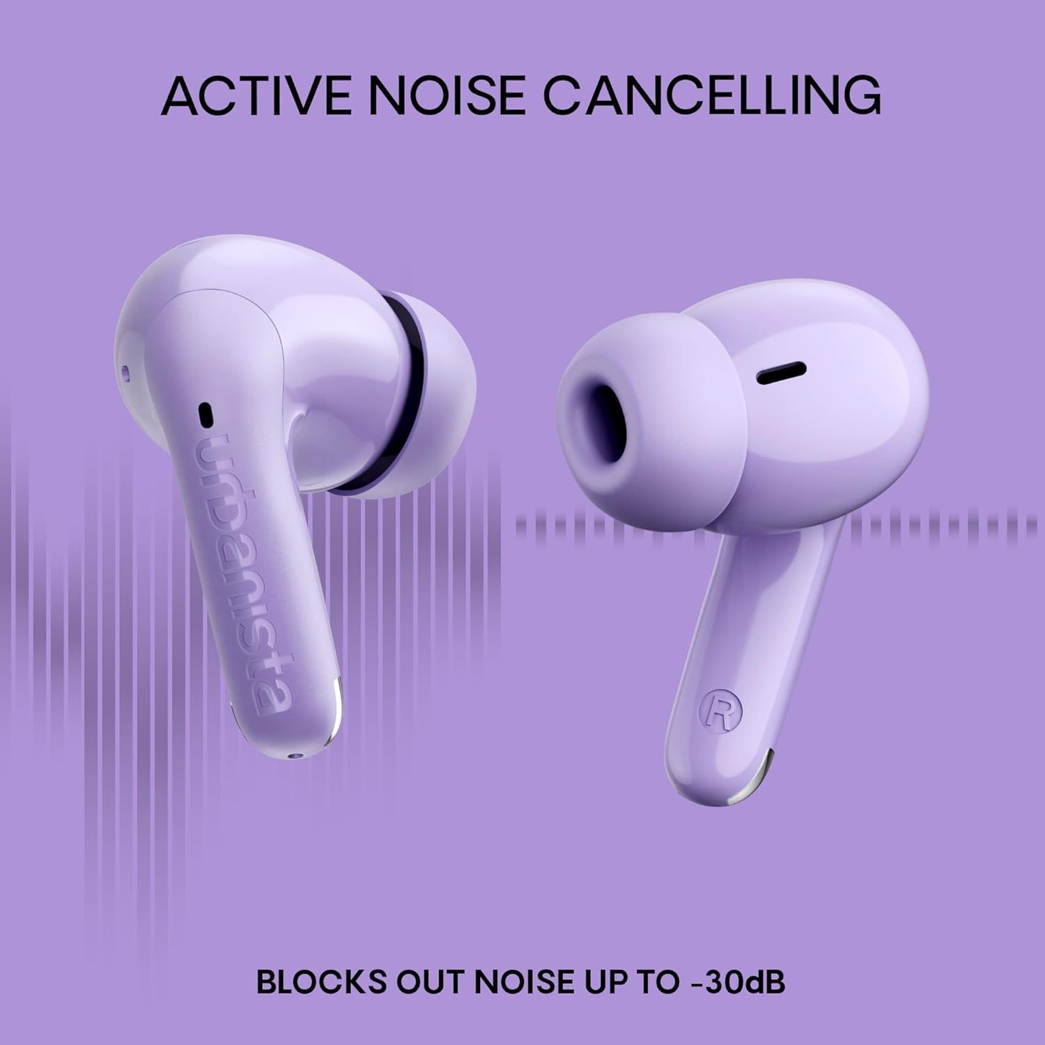 Urbanista Palermo Cuffie In‑Ear True Wireless con ANC - Autonomia 32h, Multipoint Bluetooth, IPX4, Custodia Tascabile