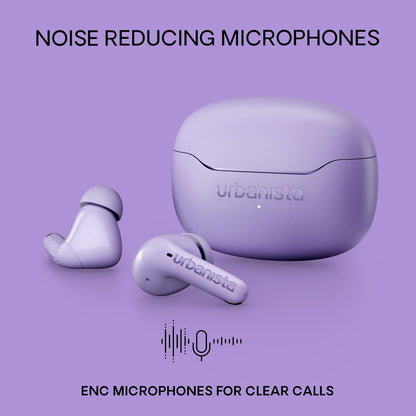 Urbanista Palermo Cuffie In‑Ear True Wireless con ANC - Autonomia 32h, Multipoint Bluetooth, IPX4, Custodia Tascabile