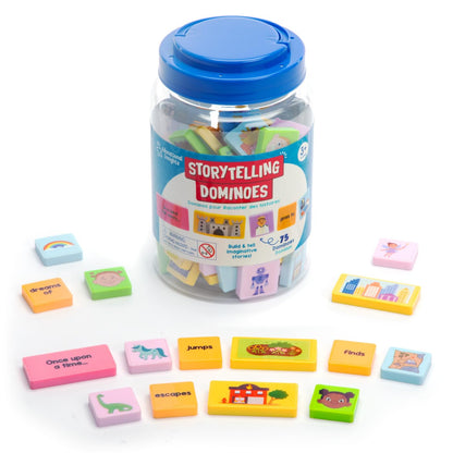 Learning Resources Dominós de Contar Historias – Juego Educativo de Lenguaje con 75 Piezas – Desarrollo de Vocabulario y Creatividad – Niños 3–5 Años – Regalo Educativo para Niños