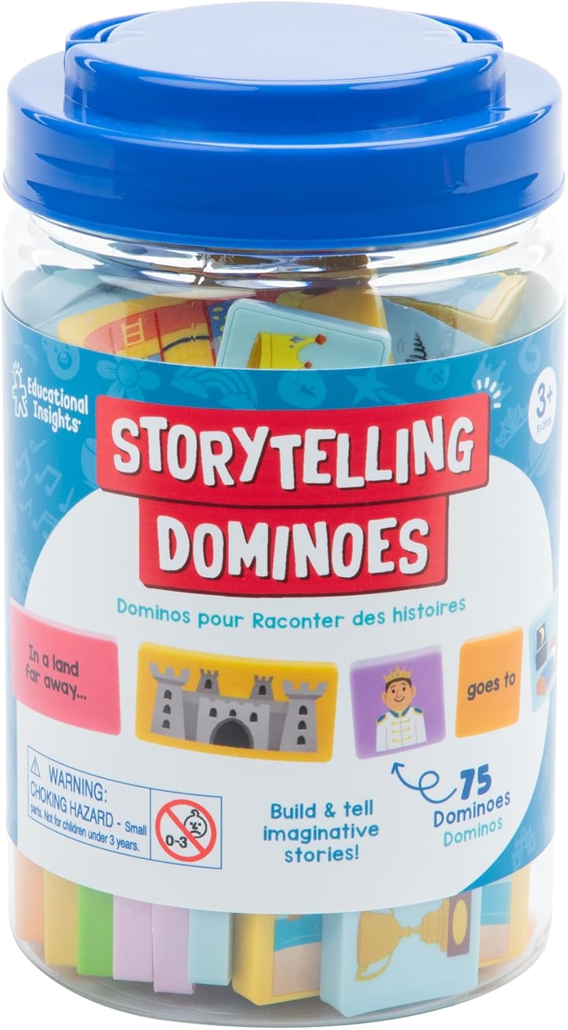 Learning Resources Dominós de Contar Historias – Juego Educativo de Lenguaje con 75 Piezas – Desarrollo de Vocabulario y Creatividad – Niños 3–5 Años – Regalo Educativo para Niños