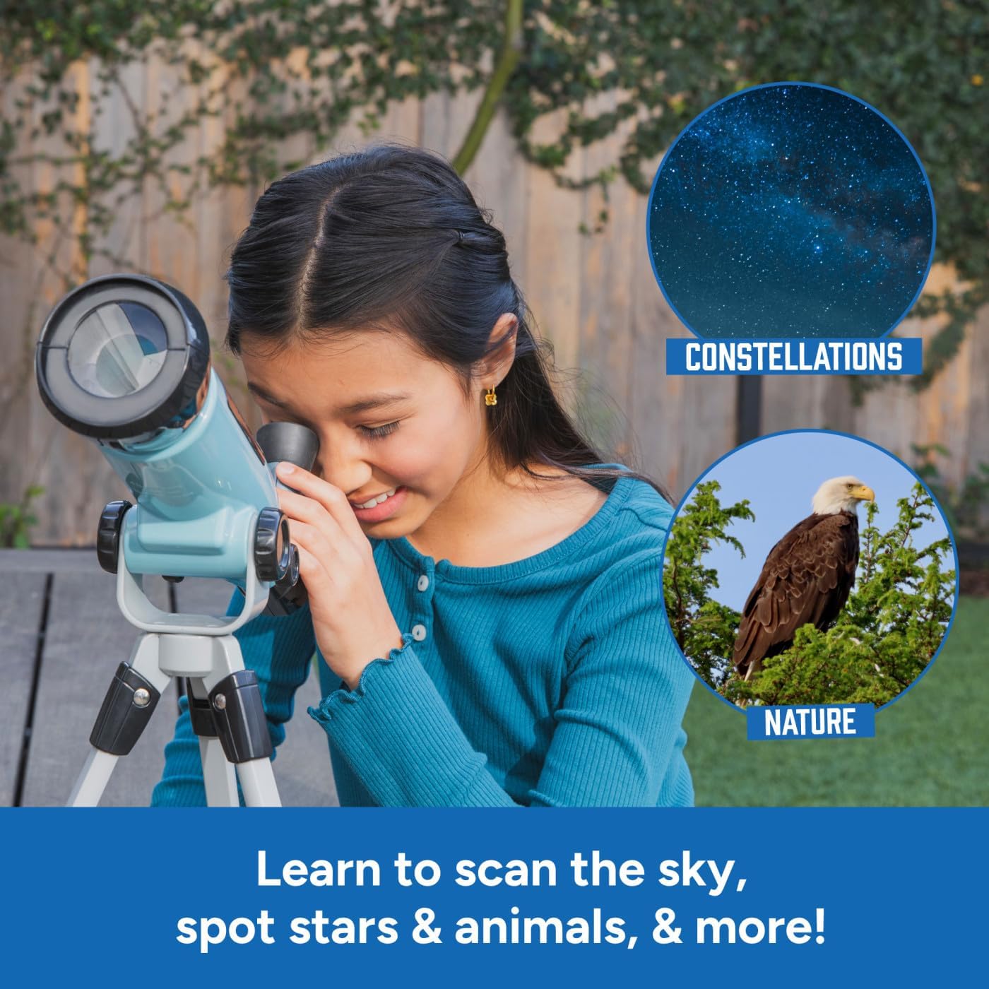 Learning Resources GeoSafari Starview Telescope, Ages 7+, Kids Telescope for Astronomy, STEM Science Toy with 10x & 50x Magnification