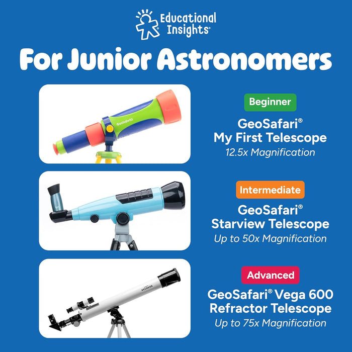 Learning Resources GeoSafari Starview Telescope, Ages 7+, Kids Telescope for Astronomy, STEM Science Toy with 10x & 50x Magnification