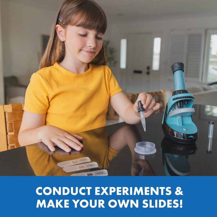 Learning Resources GeoSafari Kinder‑Mikroskop‑Set 50–400×, 28Teile – Wissenschaftsspaß ab 7Jahren, Türkis/Ausflug, einfarbig (Getaway Solids
