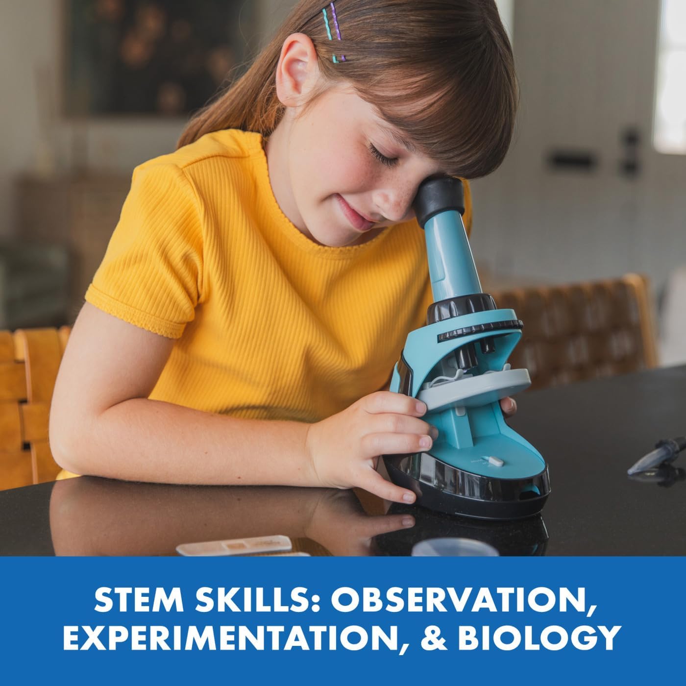 Learning Resources GeoSafari Kinder‑Mikroskop‑Set 50–400×, 28Teile – Wissenschaftsspaß ab 7Jahren, Türkis/Ausflug, einfarbig (Getaway Solids