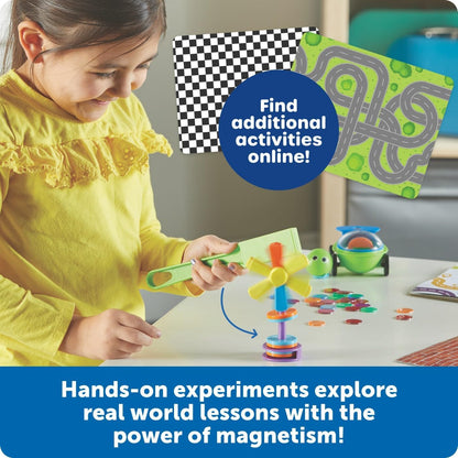 Learning Resources STEM Explorers Magnetworks Mega Magnets Set, Ages 5+, Magnetic Science Kit for Kids, 46-Piece STEM Toy, Physics Experiment Set for Home & Classroom