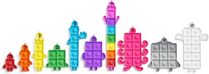 Learning Resources Numberblocks Sensory Bubble Poppers, Push Pop Fidget Toys, Keychains for Kids, Counting Maths Manipulatives, Calm Down Corner Supplies, Preschool Classroom Must Haves
