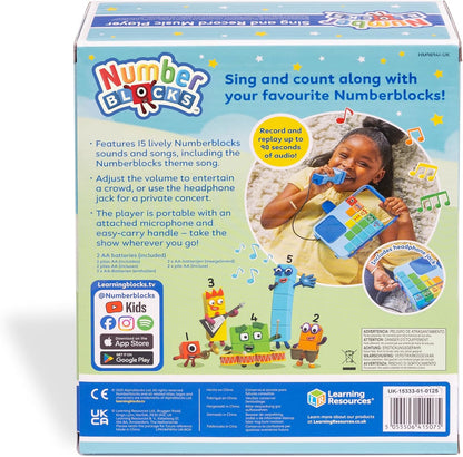 Learning Resources Numberblocks Sing and Record Music Player, Ages 3+, Educational Musical Toy with Microphone, Songs, Counting & Early Maths Fun