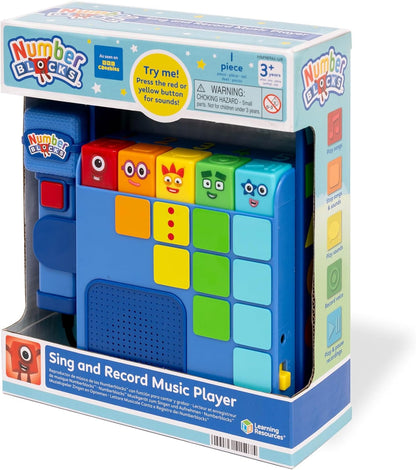 Learning Resources Numberblocks Sing and Record Music Player, Ages 3+, Educational Musical Toy with Microphone, Songs, Counting & Early Maths Fun