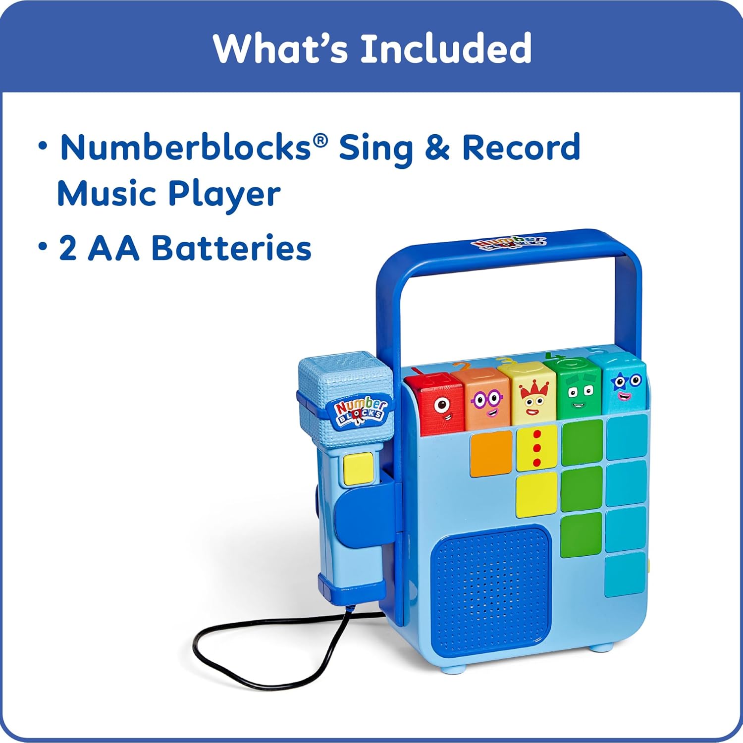 Learning Resources Numberblocks Sing and Record Music Player, Ages 3+, Educational Musical Toy with Microphone, Songs, Counting & Early Maths Fun
