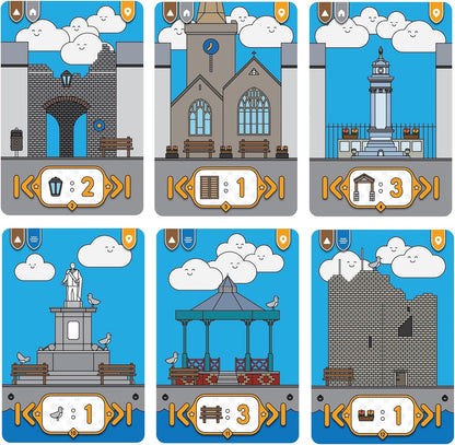 Mighty Boards: Tenby - Matching Card Game, Action Drafting, Street Building Competition, Build The Perfect Welsh Seaside Town, Ages 14+, 1-5 Players