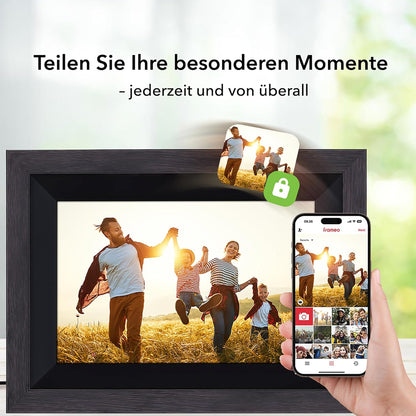 Rollei - Smarter Picture Frame - 10 Diagonal - Wifi - App Control - Wood Frame - Model 105 - 10.1