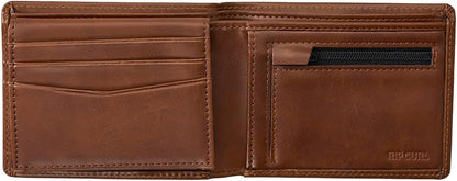 RIP CURL Stapler PU All Day Faux Leather Wallet Tan for Men