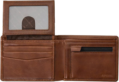 RIP CURL Stapler PU All Day Faux Leather Wallet Tan for Men
