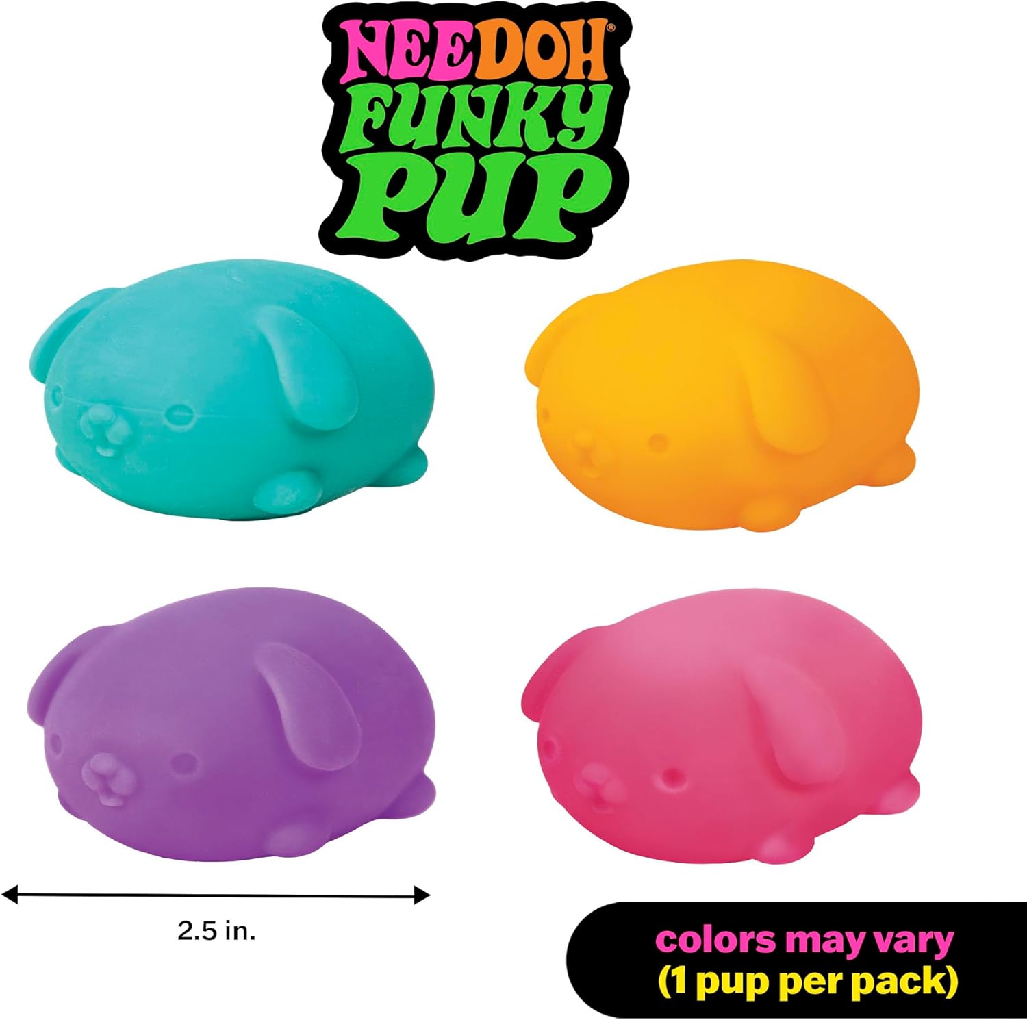NeeDoh The Groovy Glob Funky Pup The Groovy Glob! Squishy, Squeezy, Stretch Stress 2.5 S (uno por pedido