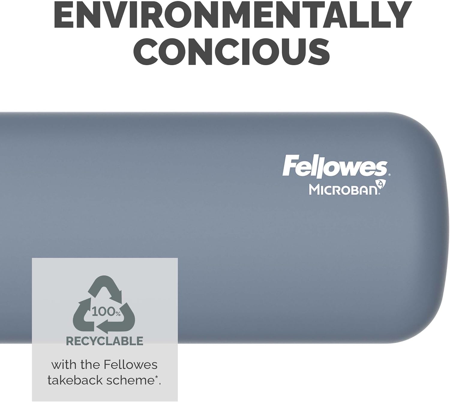 Fellowes Reposamuñecas Teclado Compacto Breyta Azul – Hex Cushion Technology, Silicona, para Teclado TKL, para Uso con Ordenador, Mac o portátil. Adecuado para casa, Oficina y Gaming.