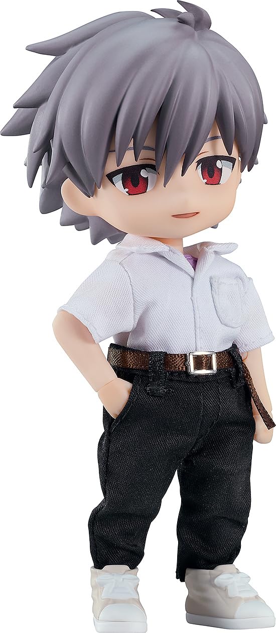 GOOD SMILE COMPANY Nendoroid Doll Evangelion New Movie Version Kaworu Nagisa, Non-scale, Cloth & Magnet & Plastic Painted Action Figure