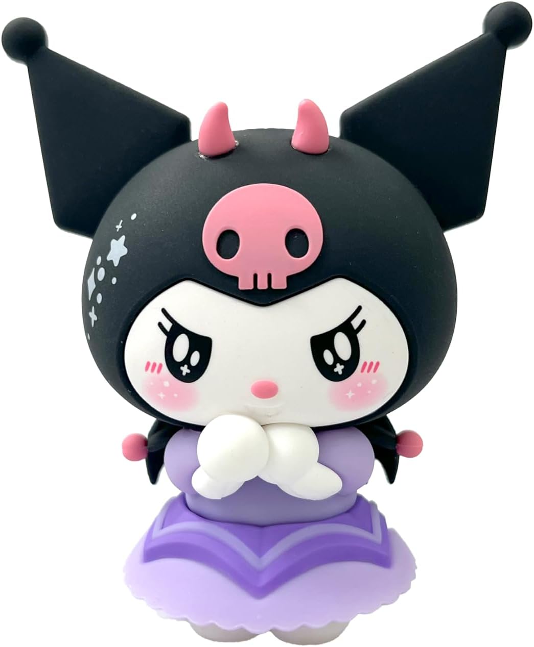 Kuromi Diablo Figur mit Schlüsselanhänger und Zubehör - Kuromi und My Melody Angel&Devil Kollektion - für Fans von Hello Kitty and Friends Kawaii