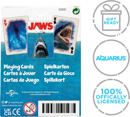 AQUARIUS Jaws Playing Cards - Jaws Themed Deck of Cards for Your Favorite Card Games - Officially Licensed Jaws Merchandise & Collectibles, 2.5 x 3.5
