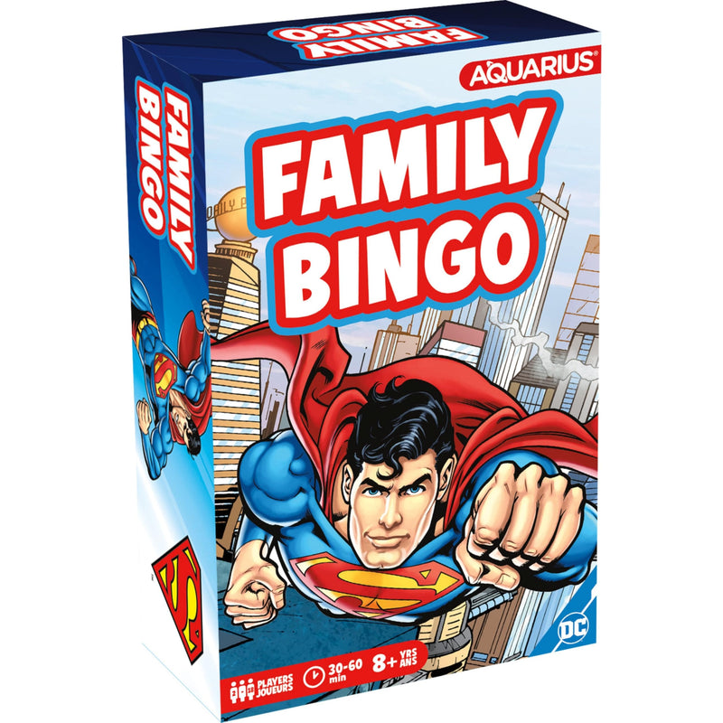 AQUARIUS Superman Family Bingo - Fun Family Party Game for Kids, Teens & Adults - Entertaining Game Night Gift - Officially Licensed DC Comics Superman Merchandise