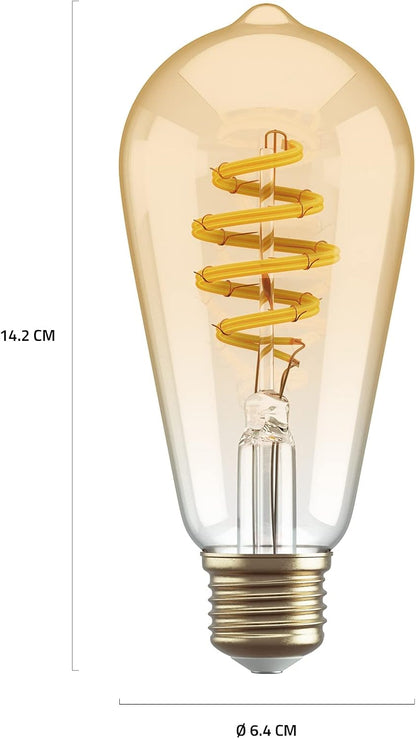 Hombli - Smart Bulb St64 Cct Filament (E27), Amber