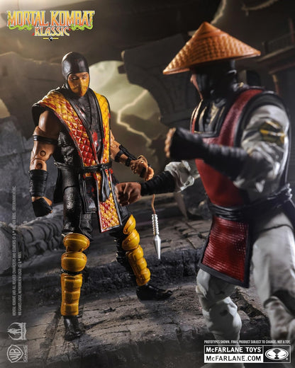 McFarlane Mortal Kombat Klassic Scorpion vs Raiden 7in Action Figure Deluxe 2-Pack Toys