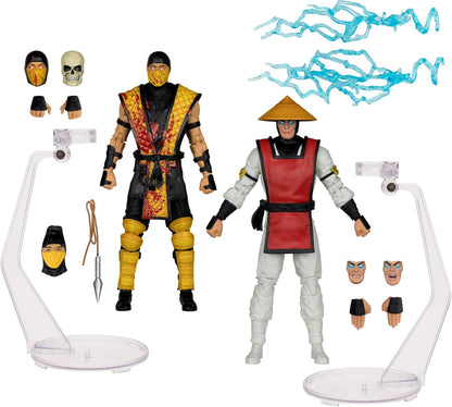 McFarlane Mortal Kombat Klassic Scorpion vs Raiden 7in Action Figure Deluxe 2-Pack Toys