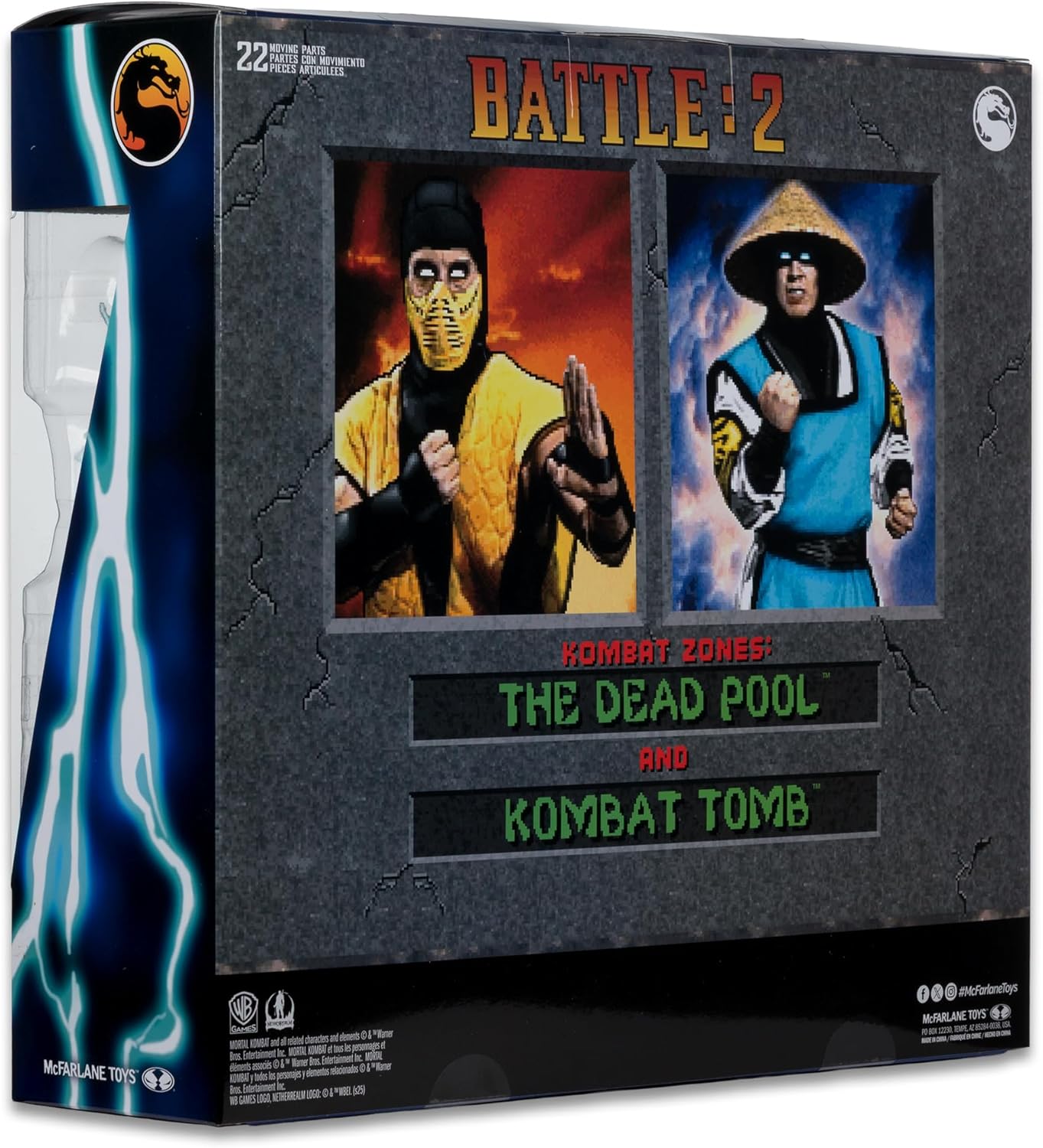McFarlane Mortal Kombat Klassic Scorpion vs Raiden 7in Action Figure Deluxe 2-Pack Toys