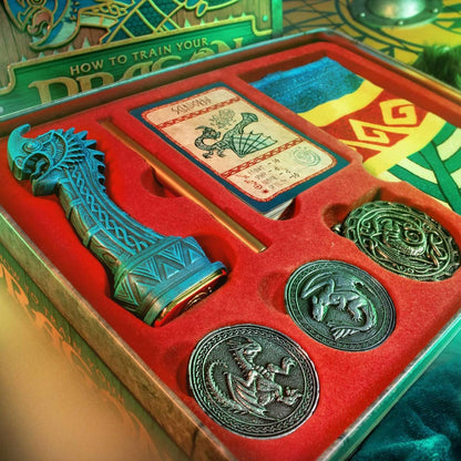 Doctor Collector: How to Train Your Dragon - Hiccup's Memories Dragon Trainer, collectible tin box, movie props, photos, maps, coins, authentic memorabilia