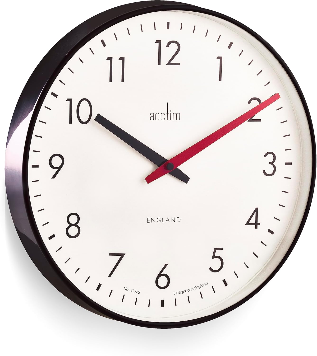 Acctim 22573 Riley 30cm Retro Black Wall Clock