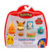 Squish-a-longs SQAL0068 4-pack - Eevee, Snorlax, Bellibolt, Torchic - 2 accessories included