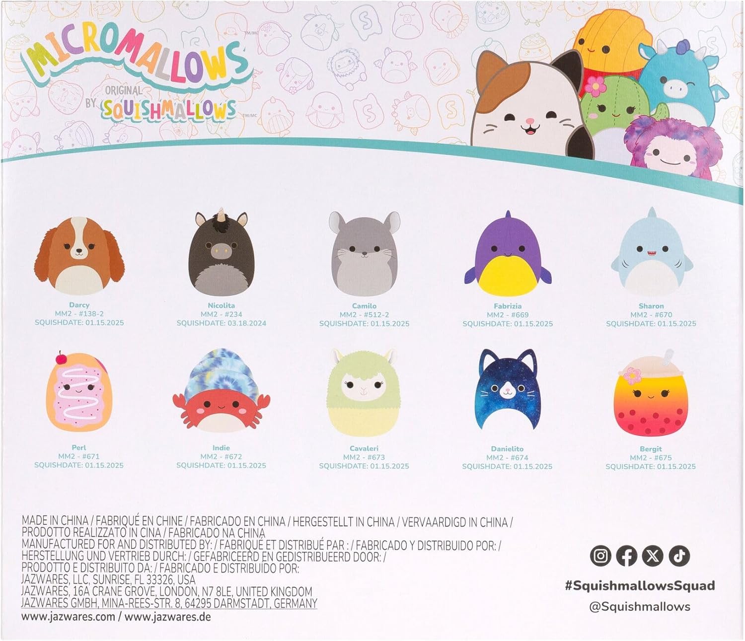 Squishmallows Original Micromallows Plush 10-Pack