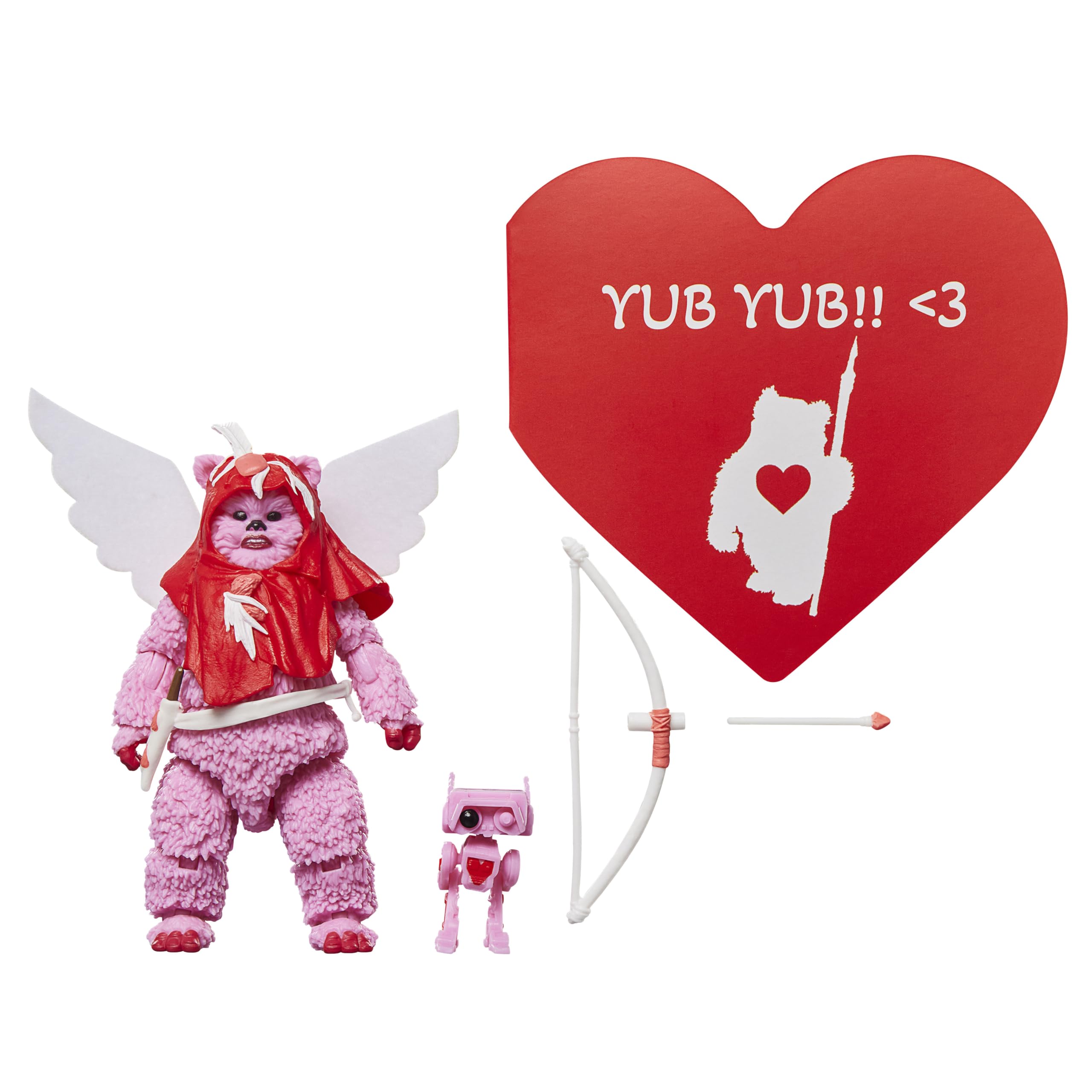 Star Wars The Black Series Ewok (Valentinstagsedition), Premium Action-Figur zum Sammeln (Skala 15 cm