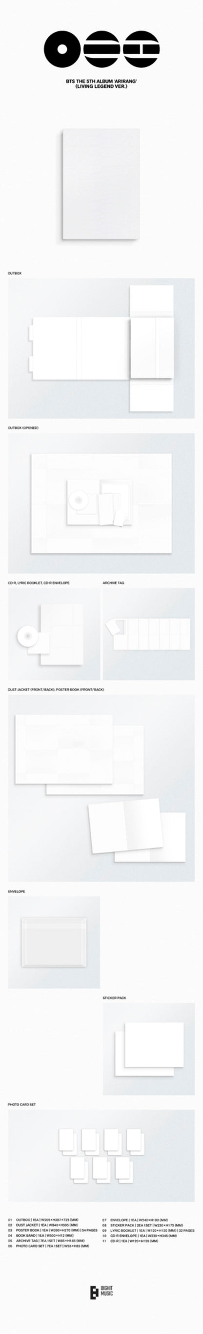 BTS 5th Album 'ARIRANG' (Living Legend Ver.) Mini Deluxe CD