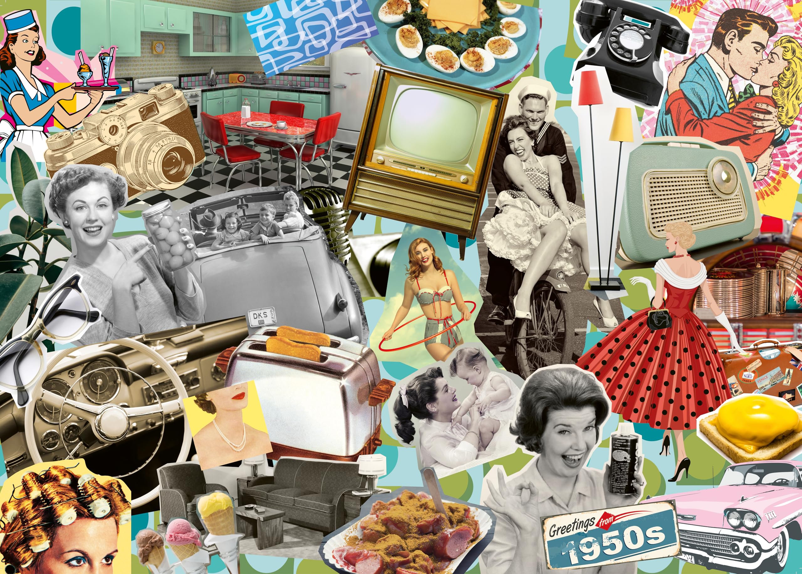 Erwachsenenpuzzle 1000 Teile - Die 50er Jahre