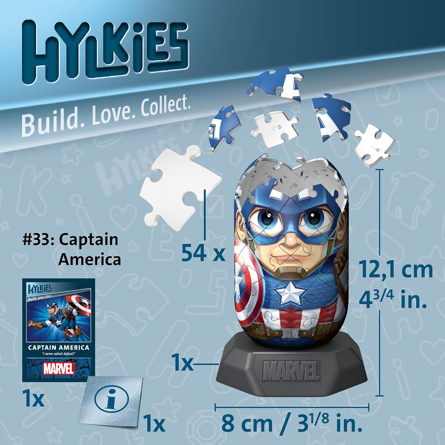 Ravensburger - 3D Puzzel Hylkies Marvel Captain America - 54st.