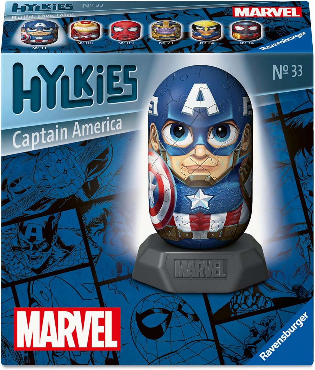 Ravensburger - 3D Puzzel Hylkies Marvel Captain America - 54st.