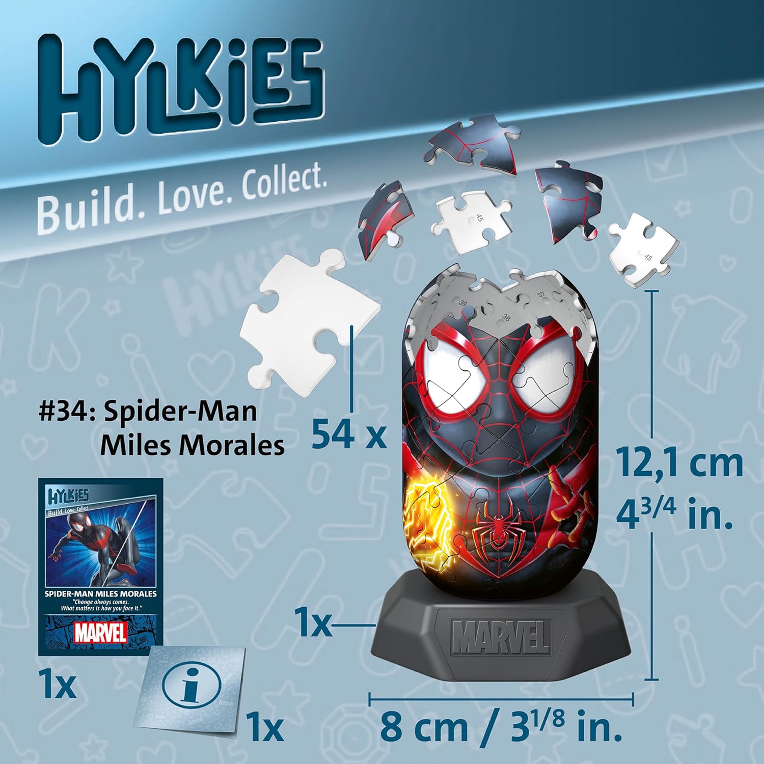 Hylkies Marvel Heroes Spiderman Miles Morales Sammelfigur: Build. Love. Collect.