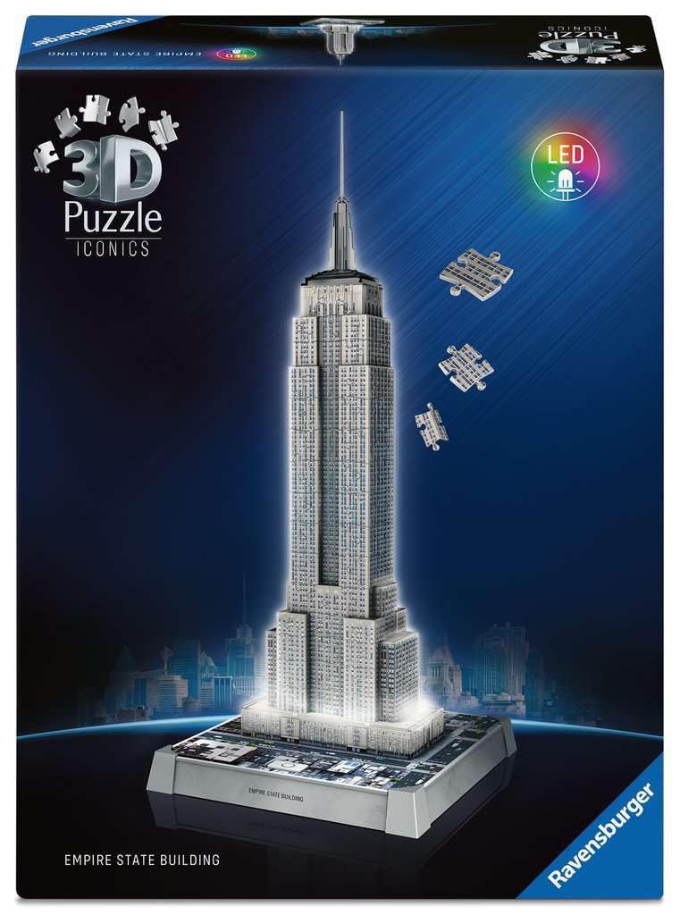 3D Puzzle Iconics: Empire State Building - mit Licht: Eine wahre Ikone im 3D Puzzle Modellformat