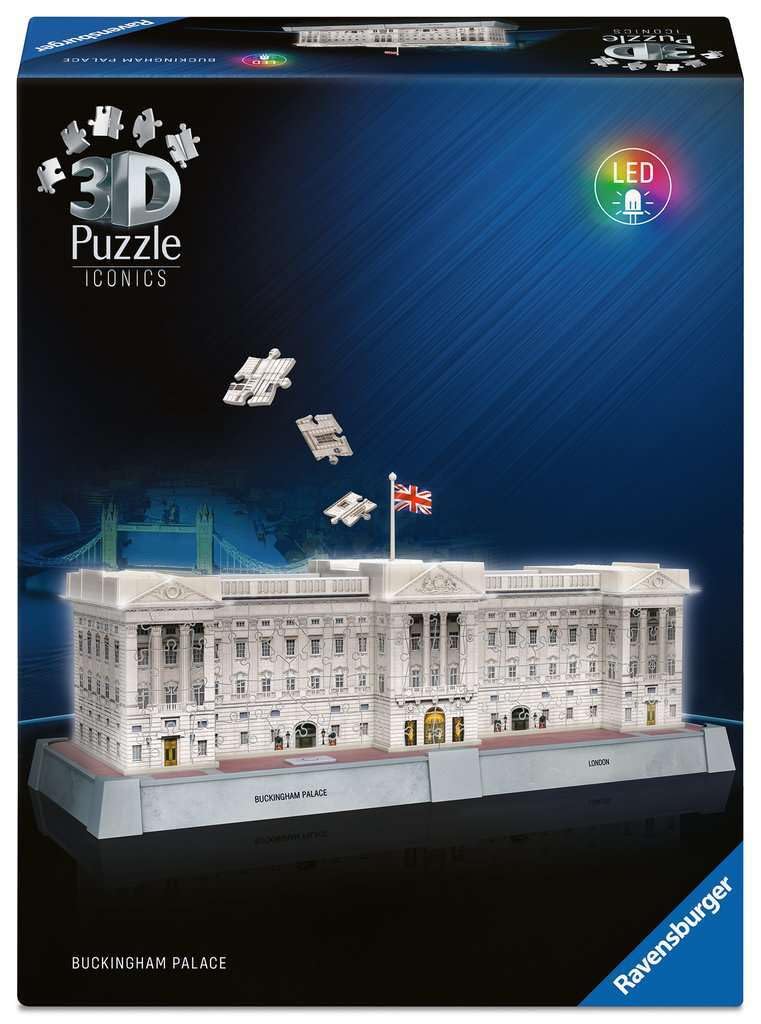 Ravensburger - Ravensburger 3D Puzzel Iconics Buckingham Palace - Met Licht - 260st.