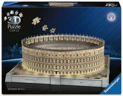 Ravensburger - Ravensburger 3D Puzzel Iconics Colosseum Rome - Met Licht - 291st.