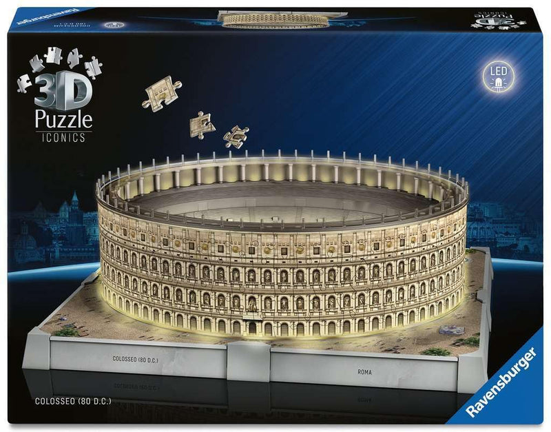 Ravensburger - Ravensburger 3D Puzzel Iconics Colosseum Rome - Met Licht - 291st.