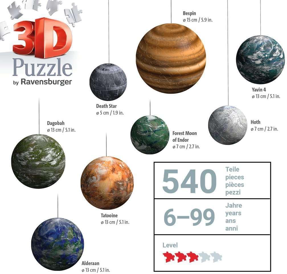 Ravensburger - 3D Puzzel Star Wars Planet Of The Galaxy 531st.