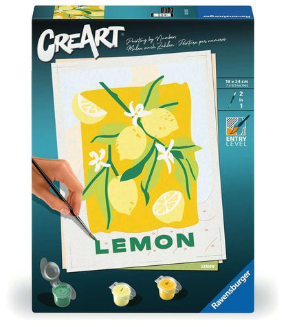 CreArt, Malen nach Zahlen Adults Trend - Zitronen