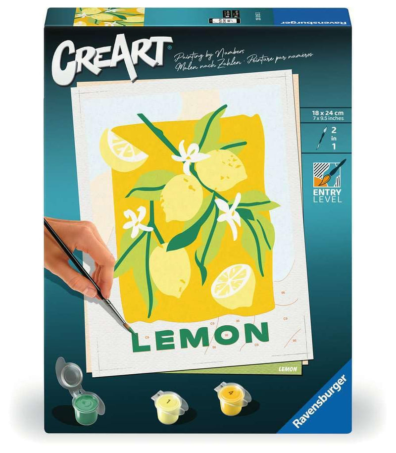 CreArt, Malen nach Zahlen Adults Trend - Zitronen