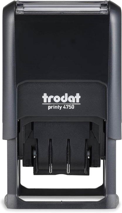 Trodat Printy Textplate Dater Stamps Paid in Blue Date in Red,150856,Black,39 x 23mm