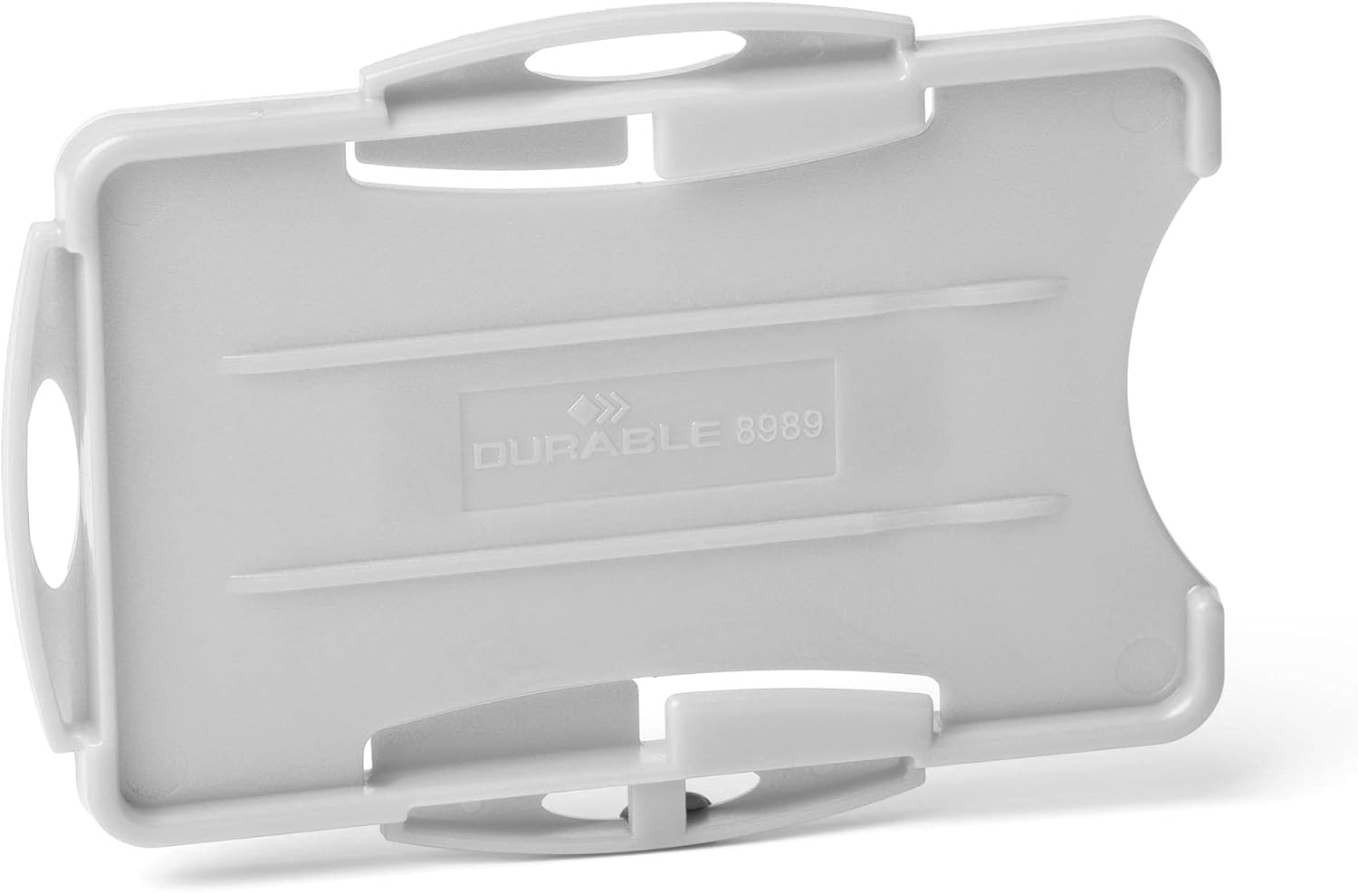 Durable Eco-Friendly ID Card Badge Holder - Grey - Recycled Plastic & Blue Angel Certified - Holds 2 ID Security Passes - Pack of 10