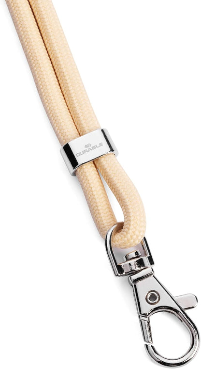 Durable Schlüsselband aus recyceltem rPET mit Karabiner, Bandlänge 46 cm, 10 Stück, schwarz, 824101