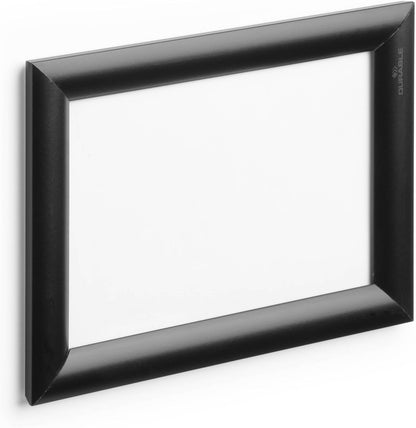 Durable A5 Aluminium Snap Frames - Wall Mounted Via Self-Adhesive Pads or Screw Set - Black - Pack of 1 - Optimal for Displaying Menus, Sales Events, etc